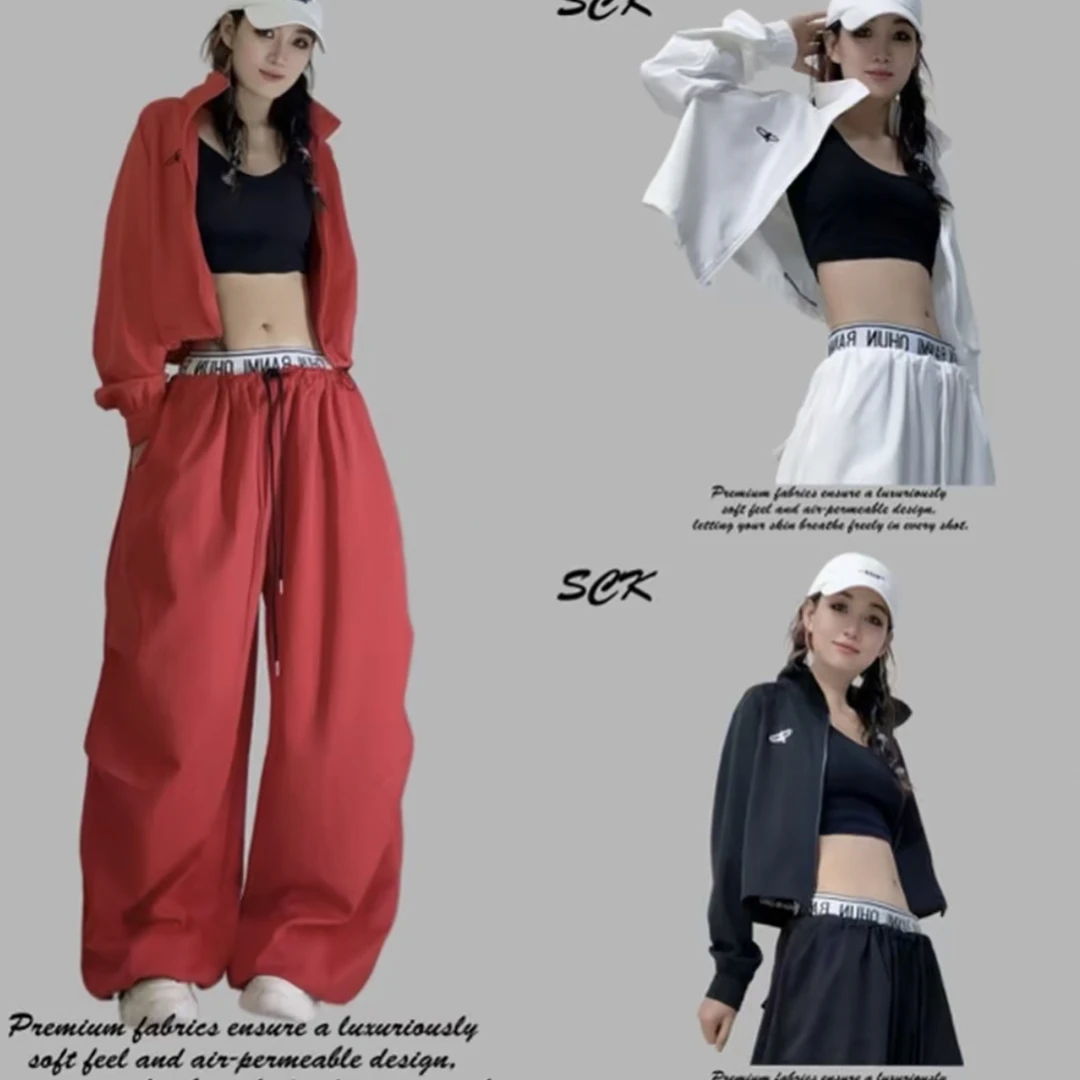 SCK新品春秋时尚短款刺绣拉链外套2593