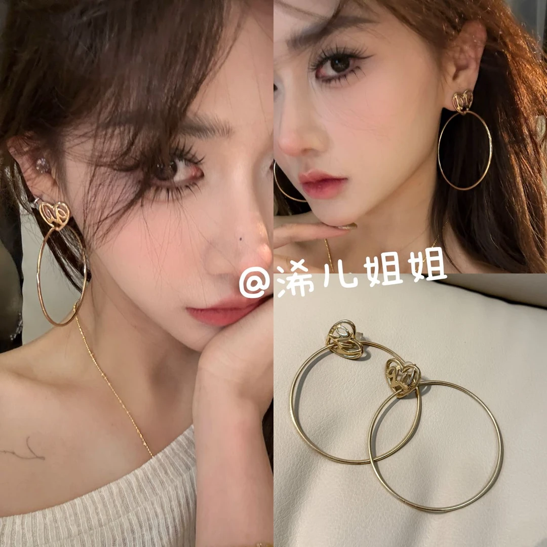 合金耳饰 限定爱心~日常又吸睛的超好搭耳圈~