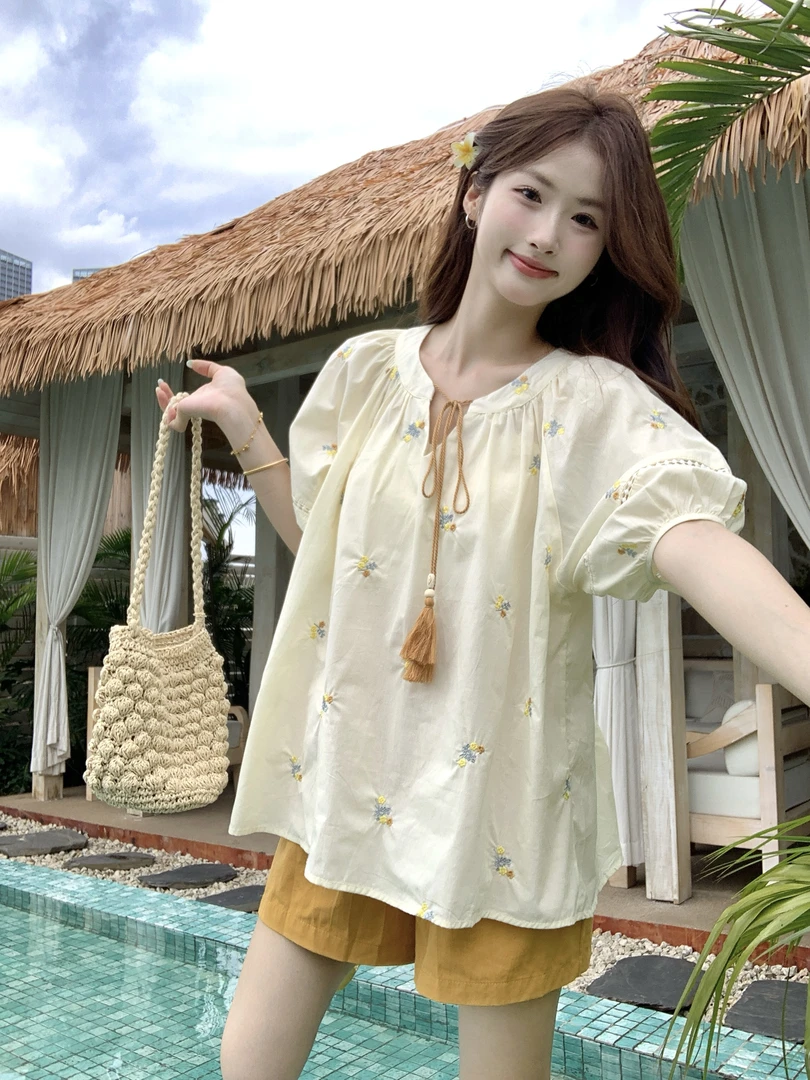 8008＃宽松休闲娃娃小衫气质上衣