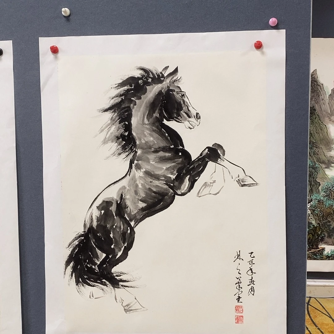 国画白林之45/70手绘画芯
