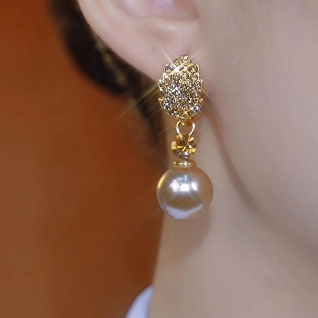 铜合金耳饰 c-105香槟色树叶耳环设计感小众高级耳扣气质耳饰