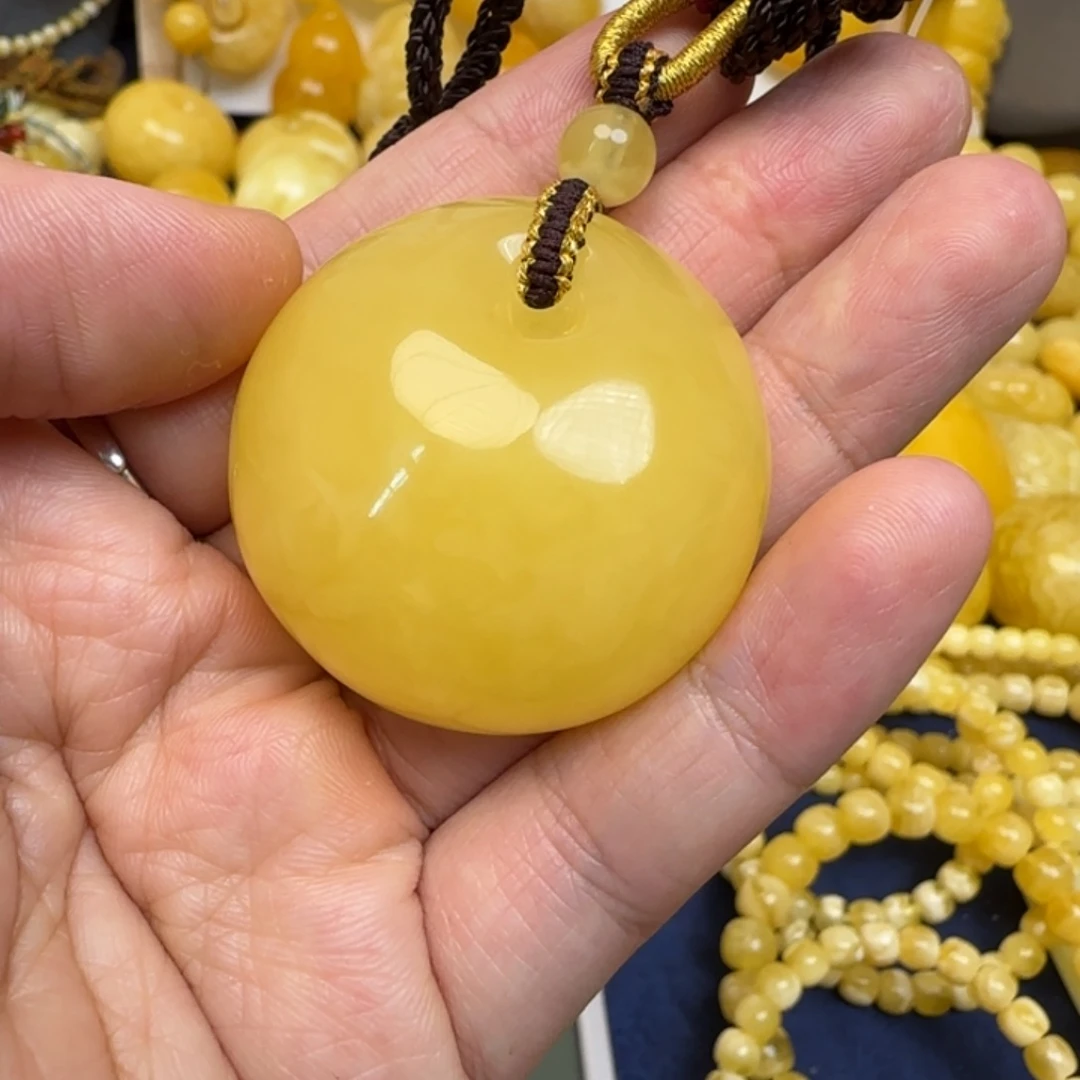 蜜蜡未镶嵌毛衣链天然蜜蜡