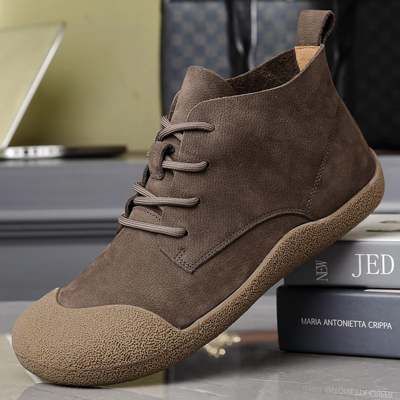 【男女同款】渡诺班尼2025新款头层牛皮靴子透气耐磨休闲皮鞋1069