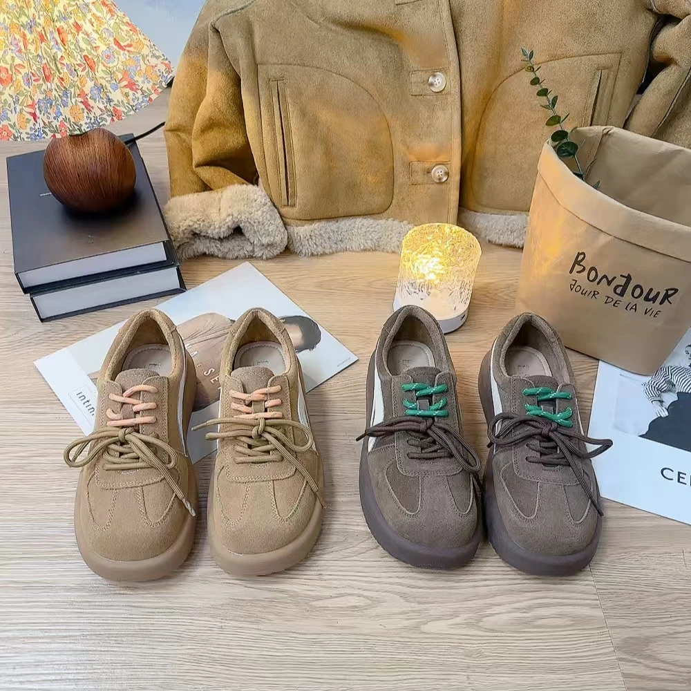 709-12轻奢韩版百搭系带板鞋德训鞋