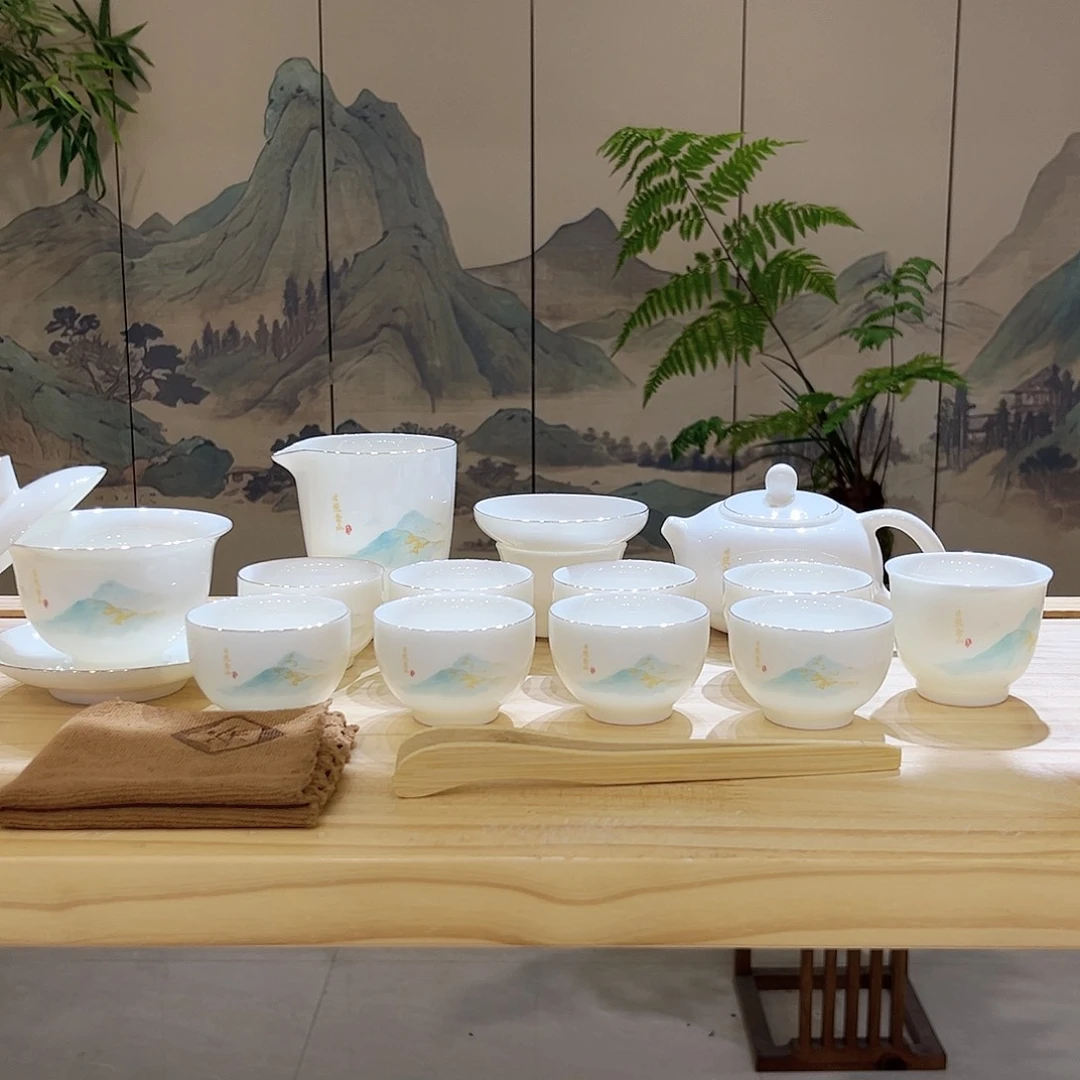 【都彩】日照金山羊脂玉瓷16头
