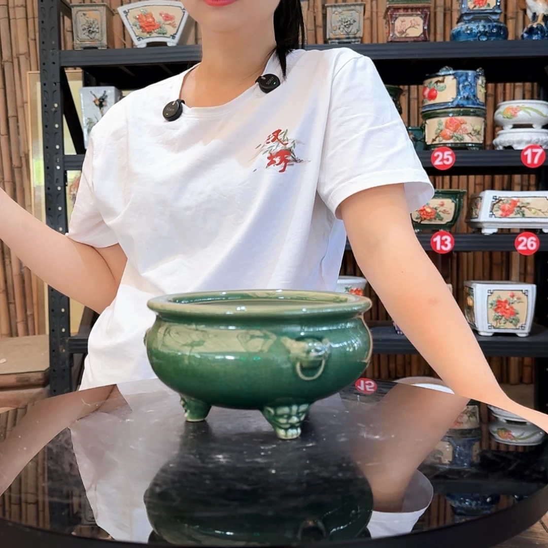 498玉绿瑕疵外口16内深6