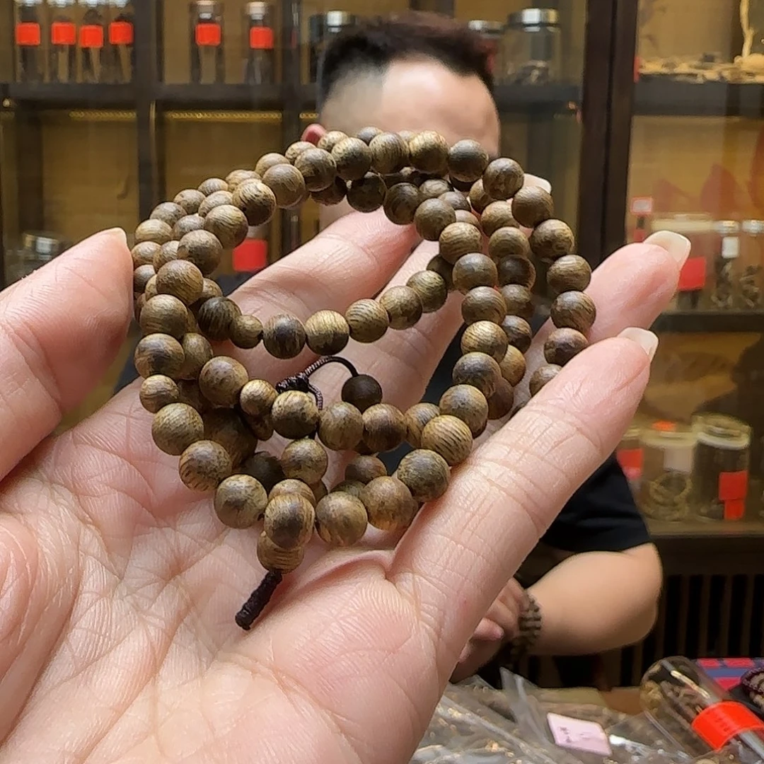 手串沉香6国香棋楠6mm108多圈圆珠 11.5g+多样性发一串