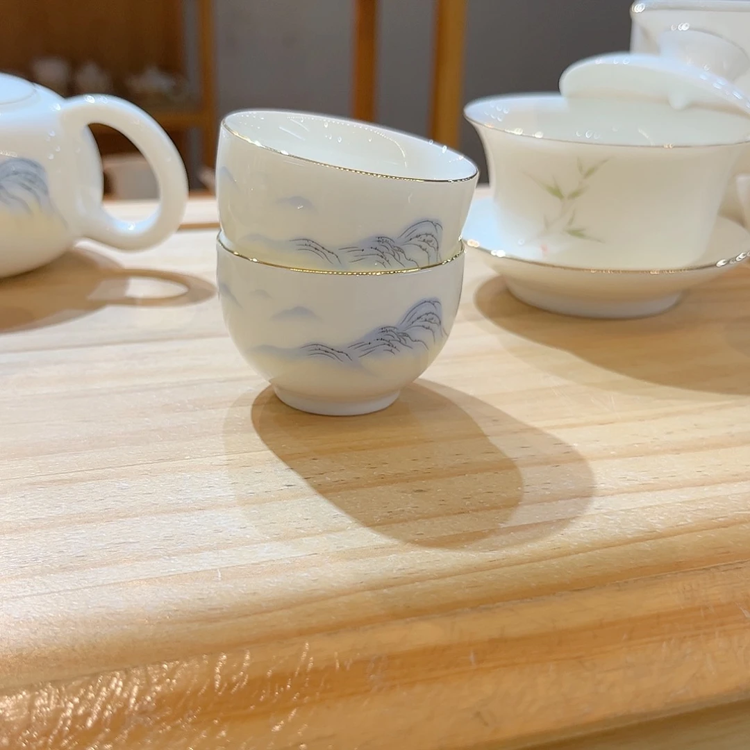 【御瓷斋】羊脂玉瓷茶具套装