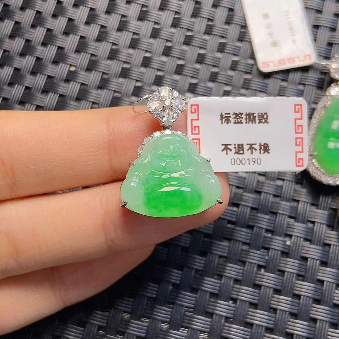 翡翠银S925镶嵌颈饰