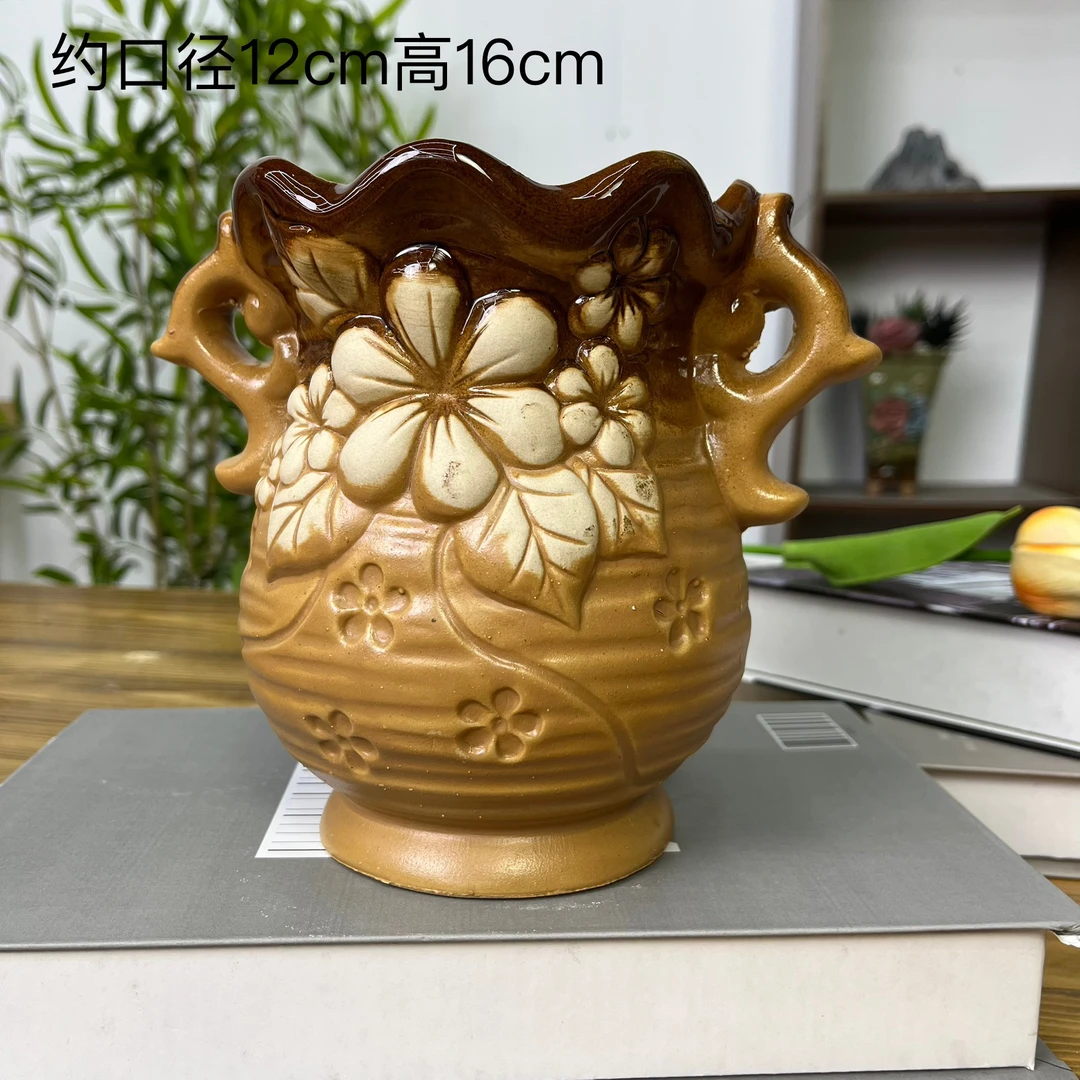 陶瓷多肉花盆复古浮雕老桩盆群生绿植盆肉肉盆