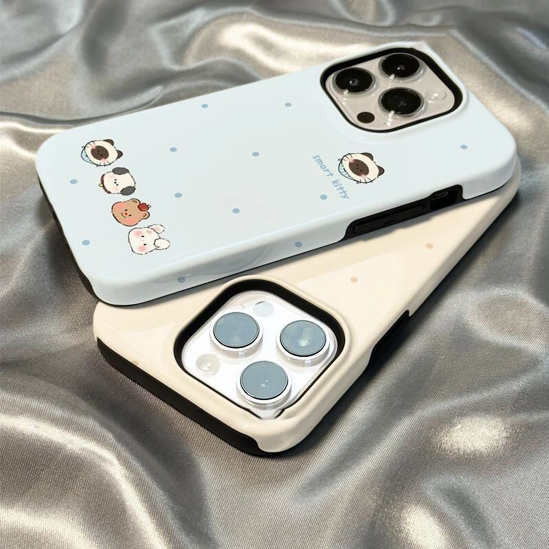 菲林二合一点点小猫适用苹果16手机壳iphone15华为opop小米vivo12