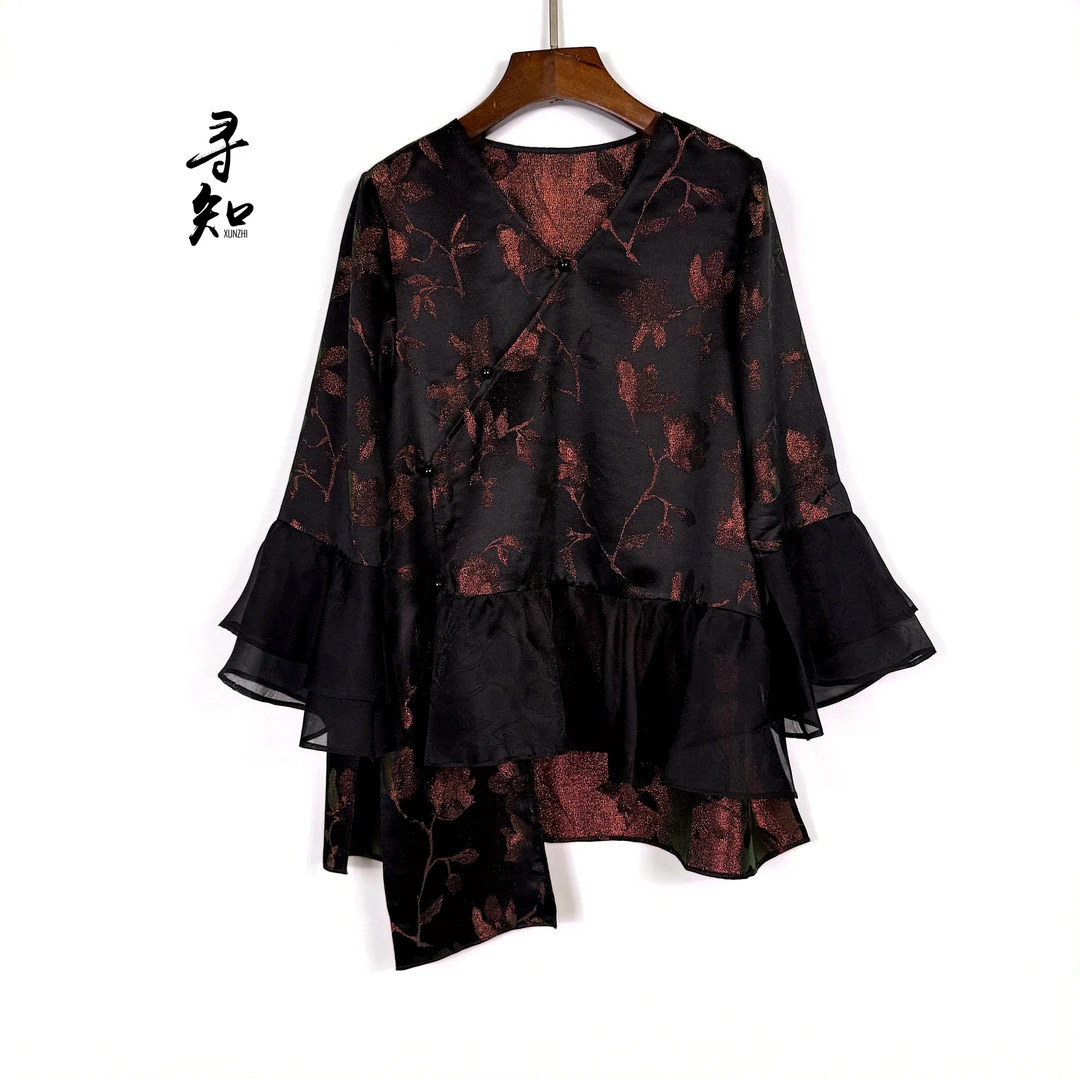 寻知·朱总原创设计XZS097N墨丹絮语上衣