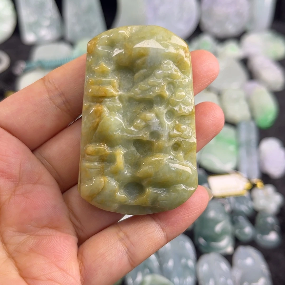 翡翠未镶嵌吊坠(不含链)瑕疵