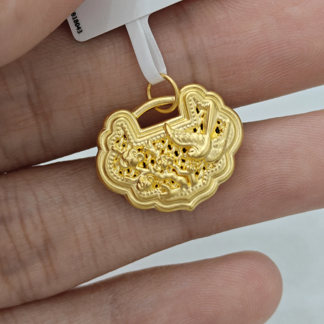 【莹莹专享】足金999 喜鹊锁包 GP 1.67 纳金添福