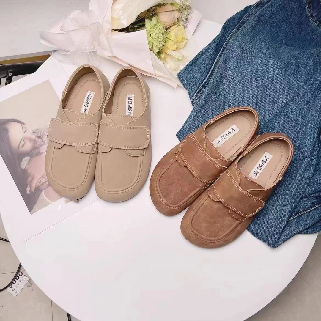 秋季新款平底软底复古勃肯韩版豆豆鞋168-5（勃肯）（脚宽拍大一码））