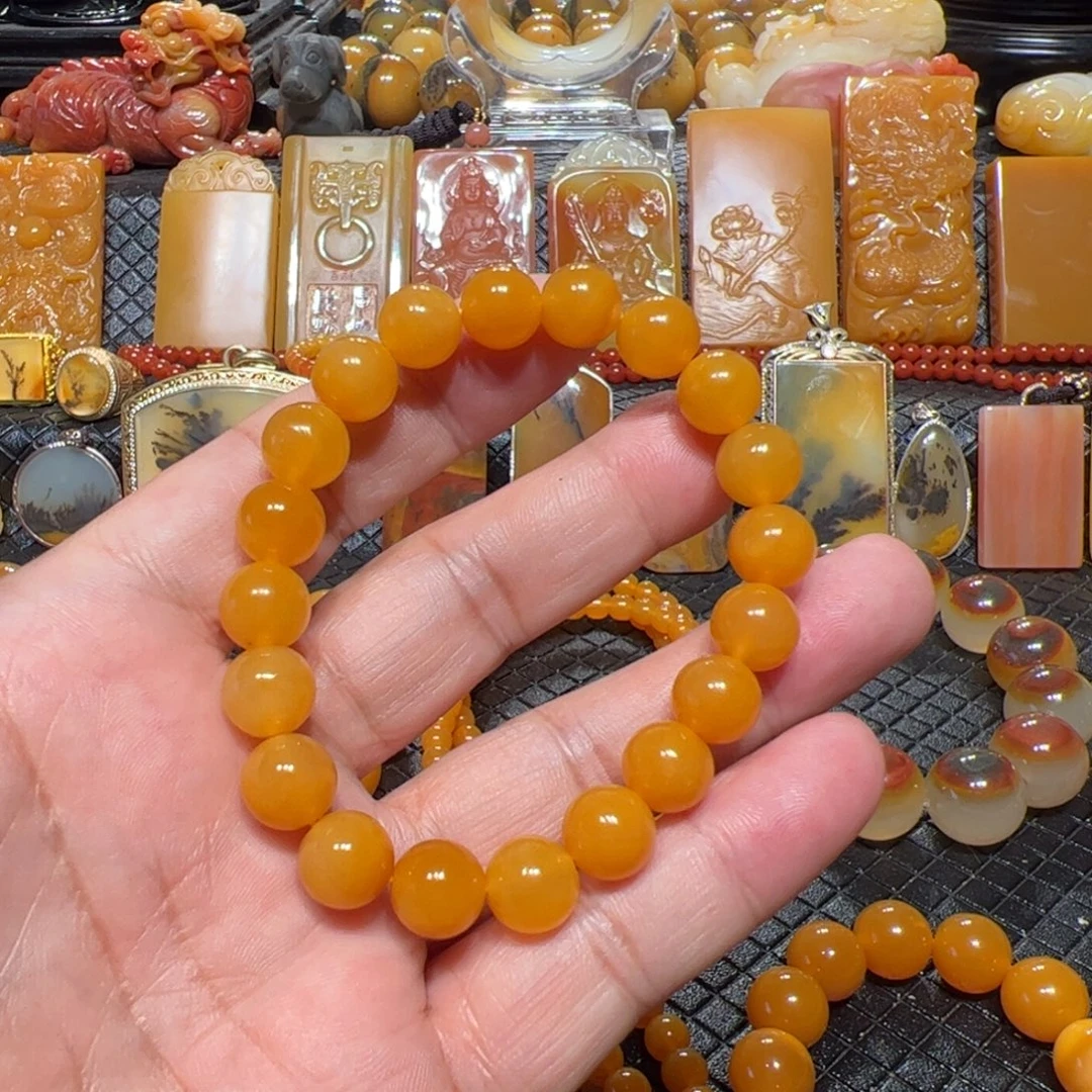 牛***哥未镶嵌石英质玉（黄龙玉）吊坠(不含链)