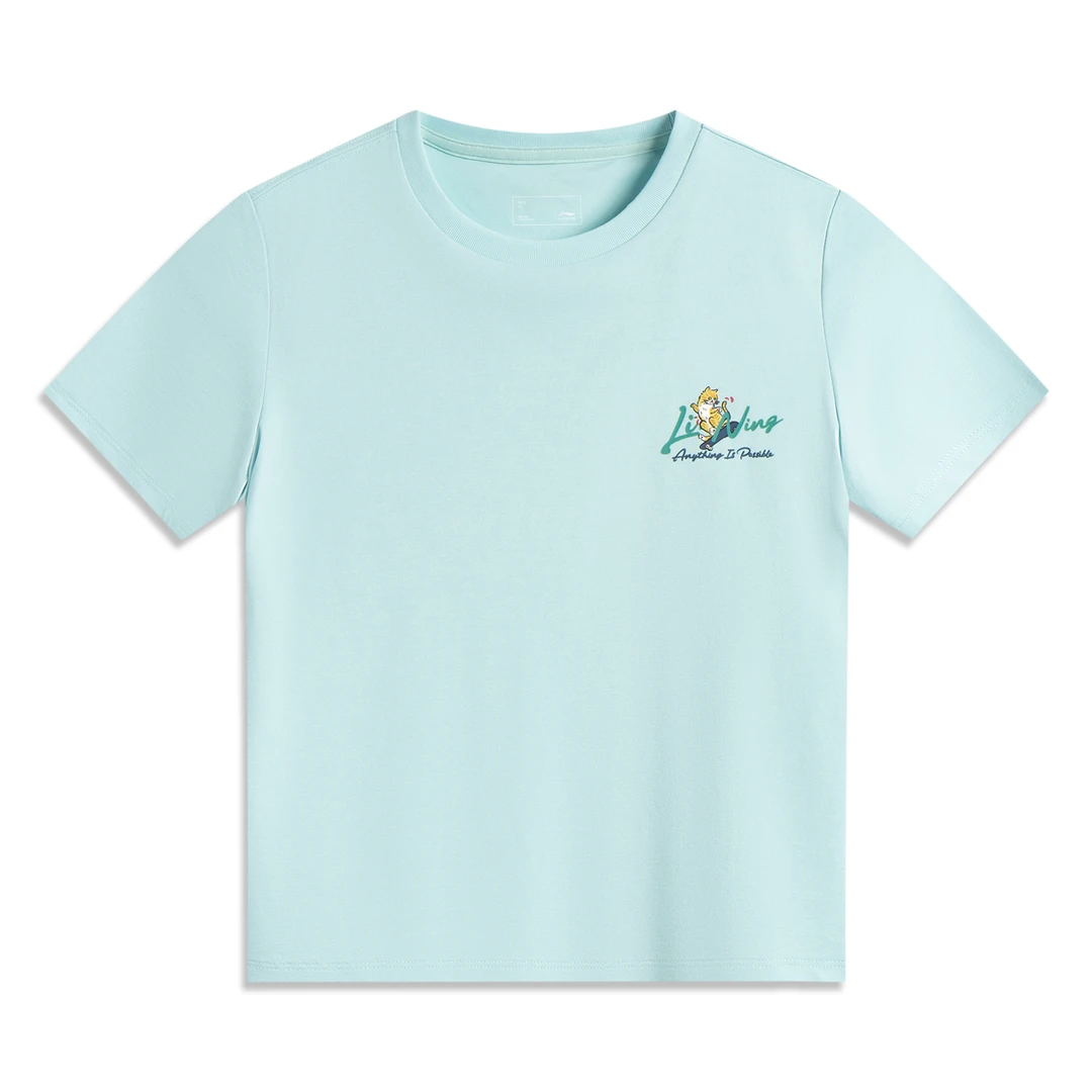 【2025新品】李宁运动生活系列女子短袖文化衫AHSV752