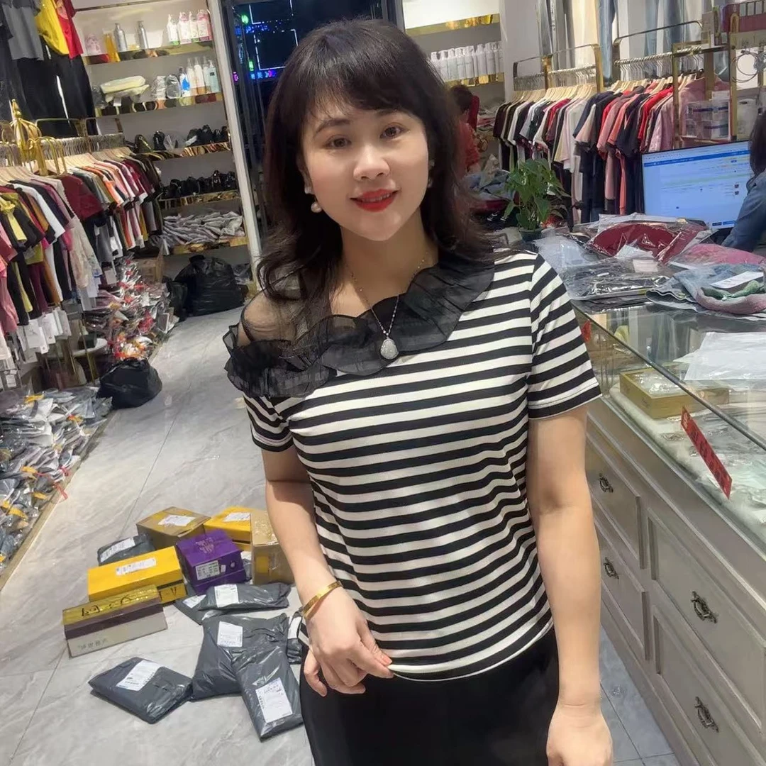 34-7726休闲斜领T恤59长