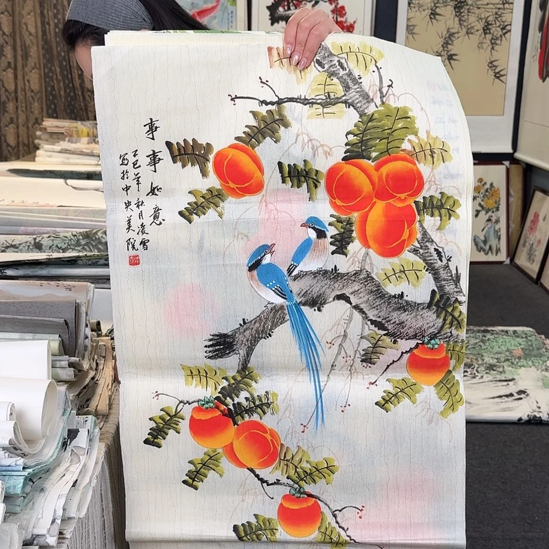 纯手绘国画作品好看三尺