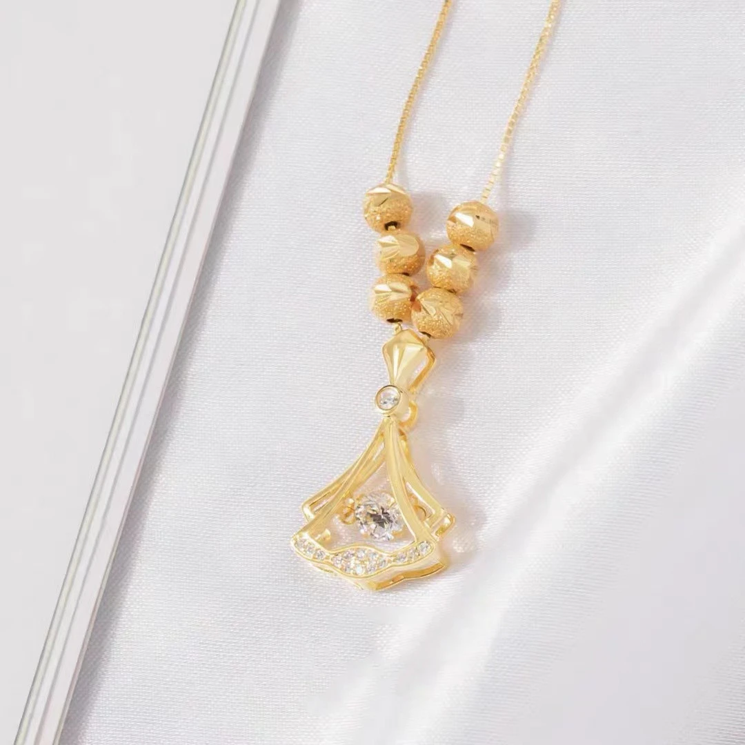 新款设计感灵动三生有杏项链女网红同款简约杏叶吊坠扇形锁骨首饰