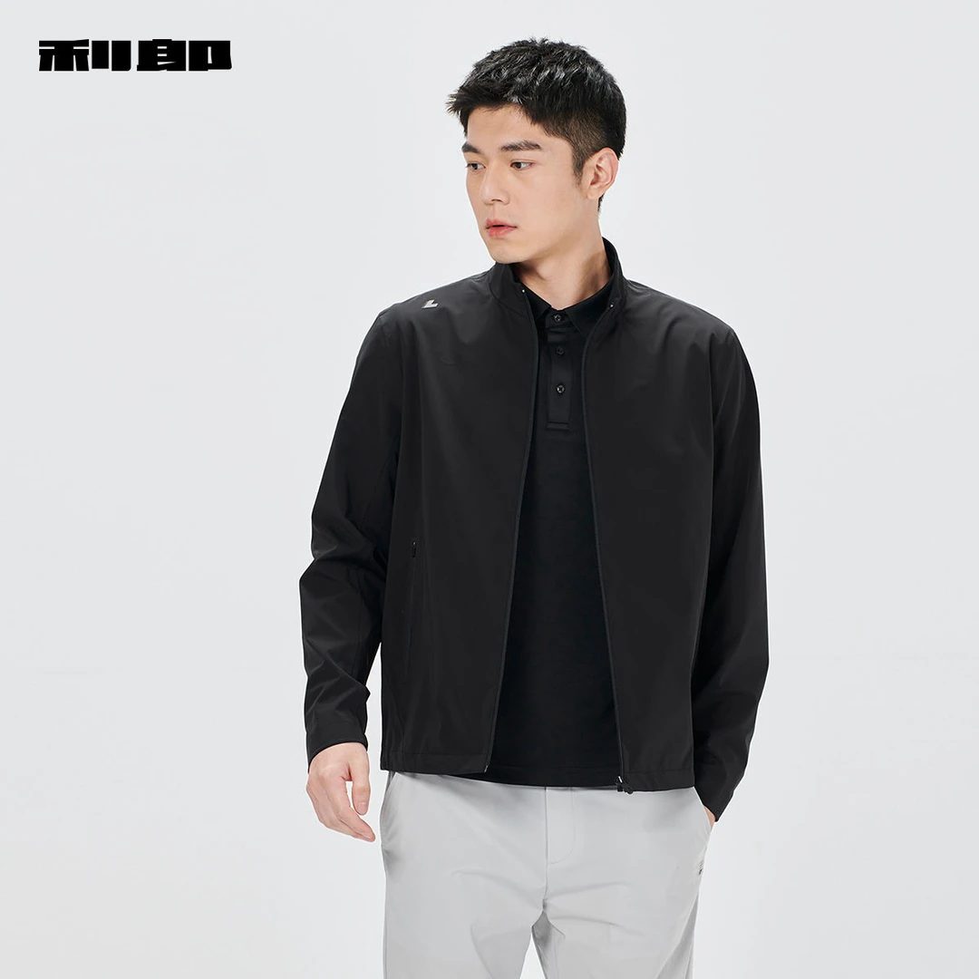 利郎官方 夹克男士立领2025春季印花短款商务休闲男装外套茄克衫