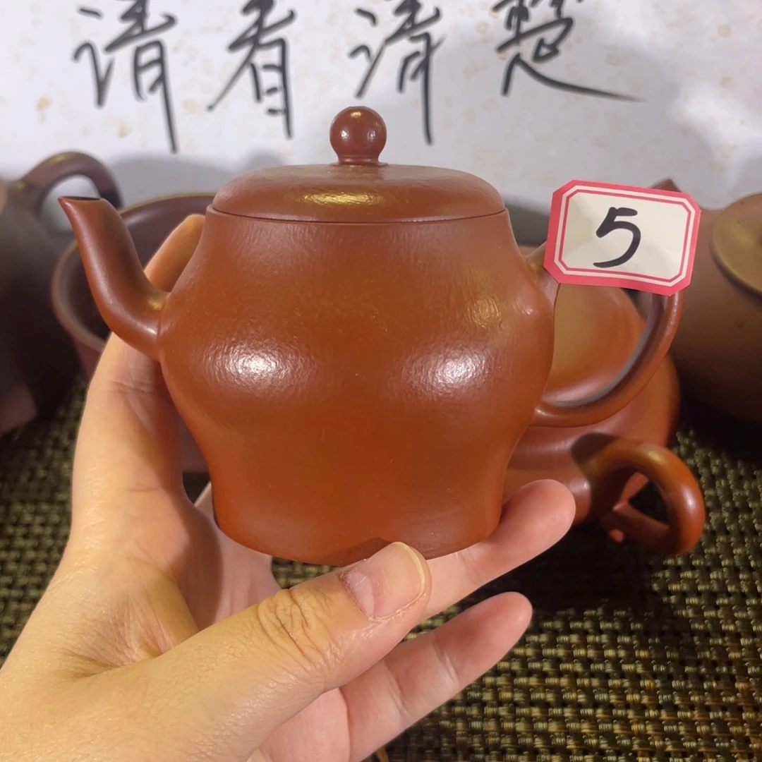 茶壶紫砂宫灯微瑕全手