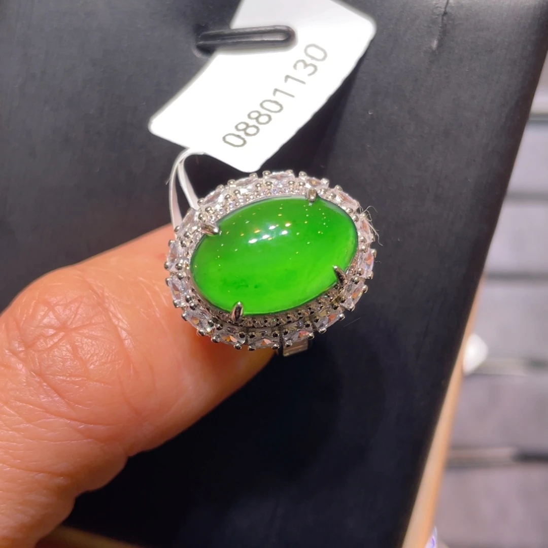 翡翠银S925镶嵌颈饰吊坠