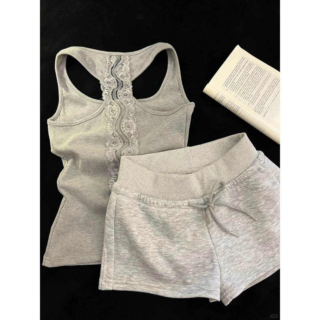 【性感蕾丝】网红纯欲设计感吊带睡衣女夏季新款套装可外穿家居服