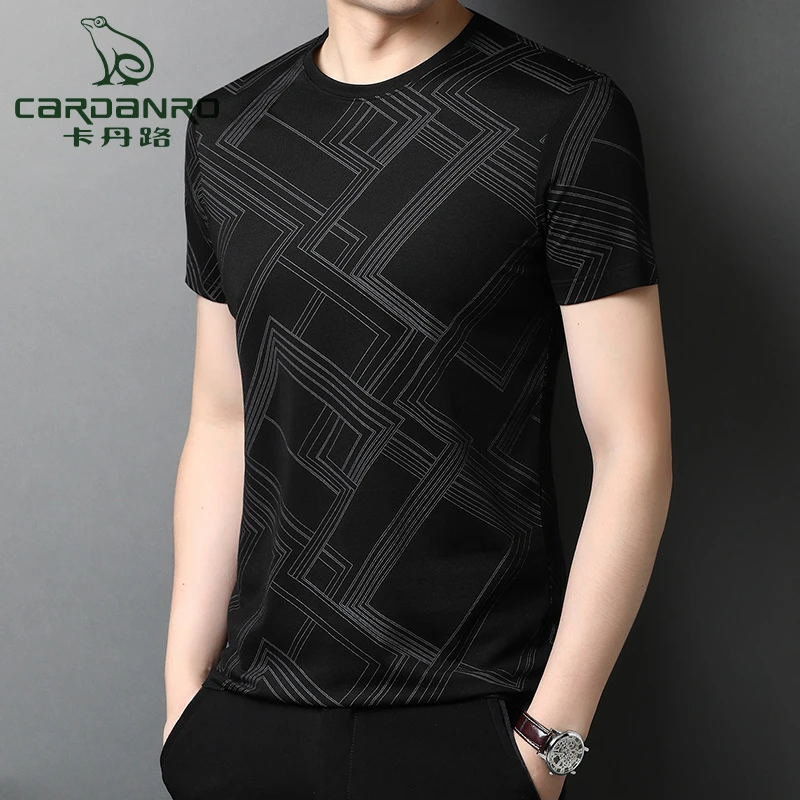 Cardanro/卡丹路新款夏季中年男士短袖t恤上衣打底衫休闲薄款
