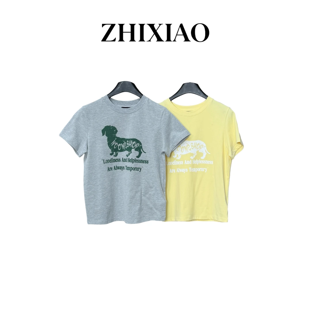【ZHIXIAO】春季新款：字母小狗短袖TR651