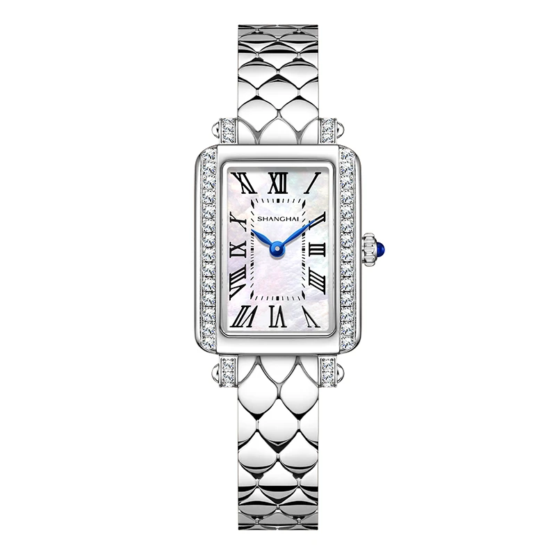 【女神限定.玉兰芳华大方表】上海牌手表女士名牌手表石英时尚典雅