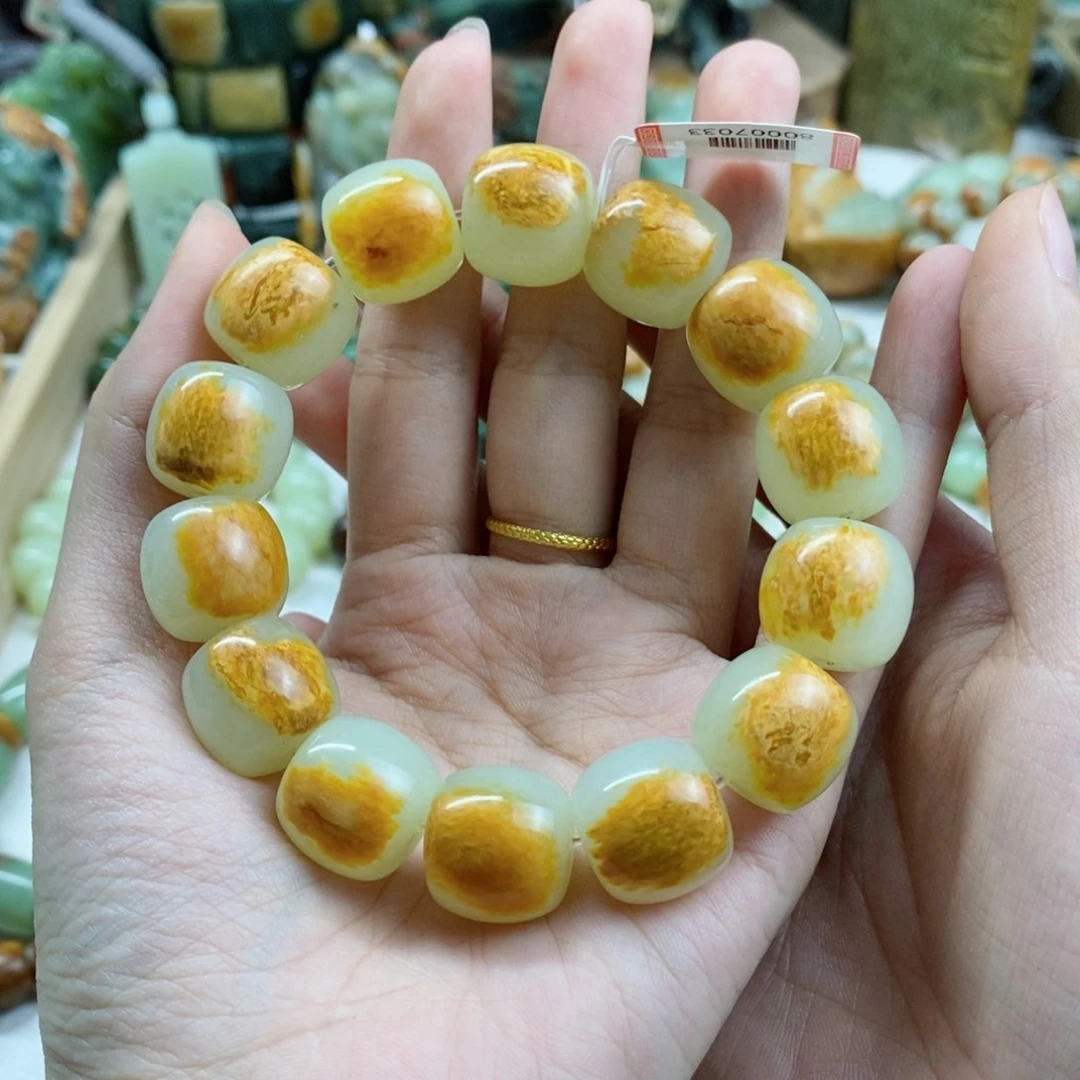 透闪石质玉手串未镶嵌用****8