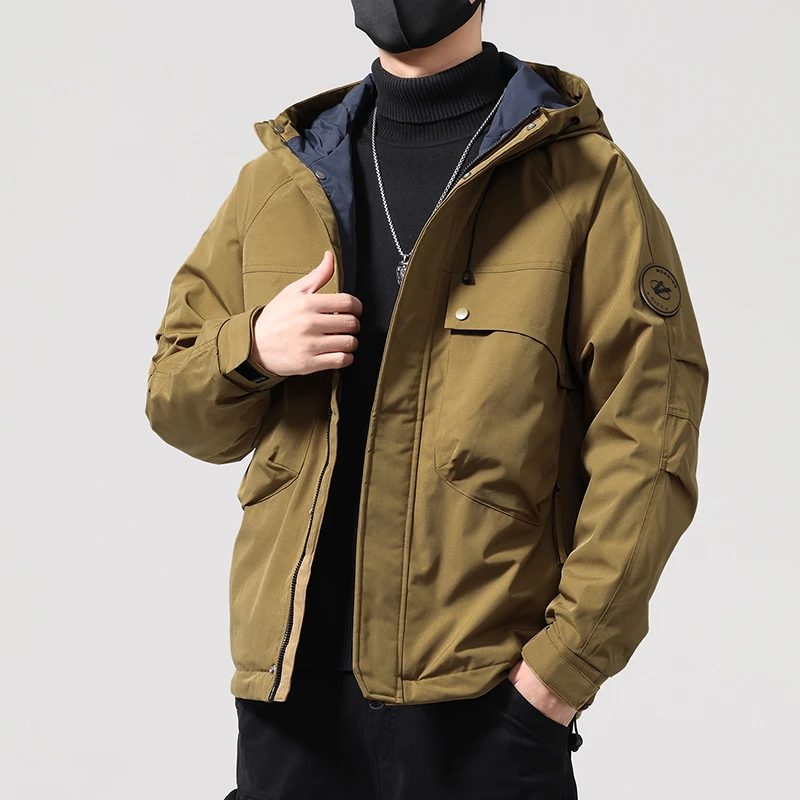 外套羽绒服户外连帽加厚防风保暖秋冬5888