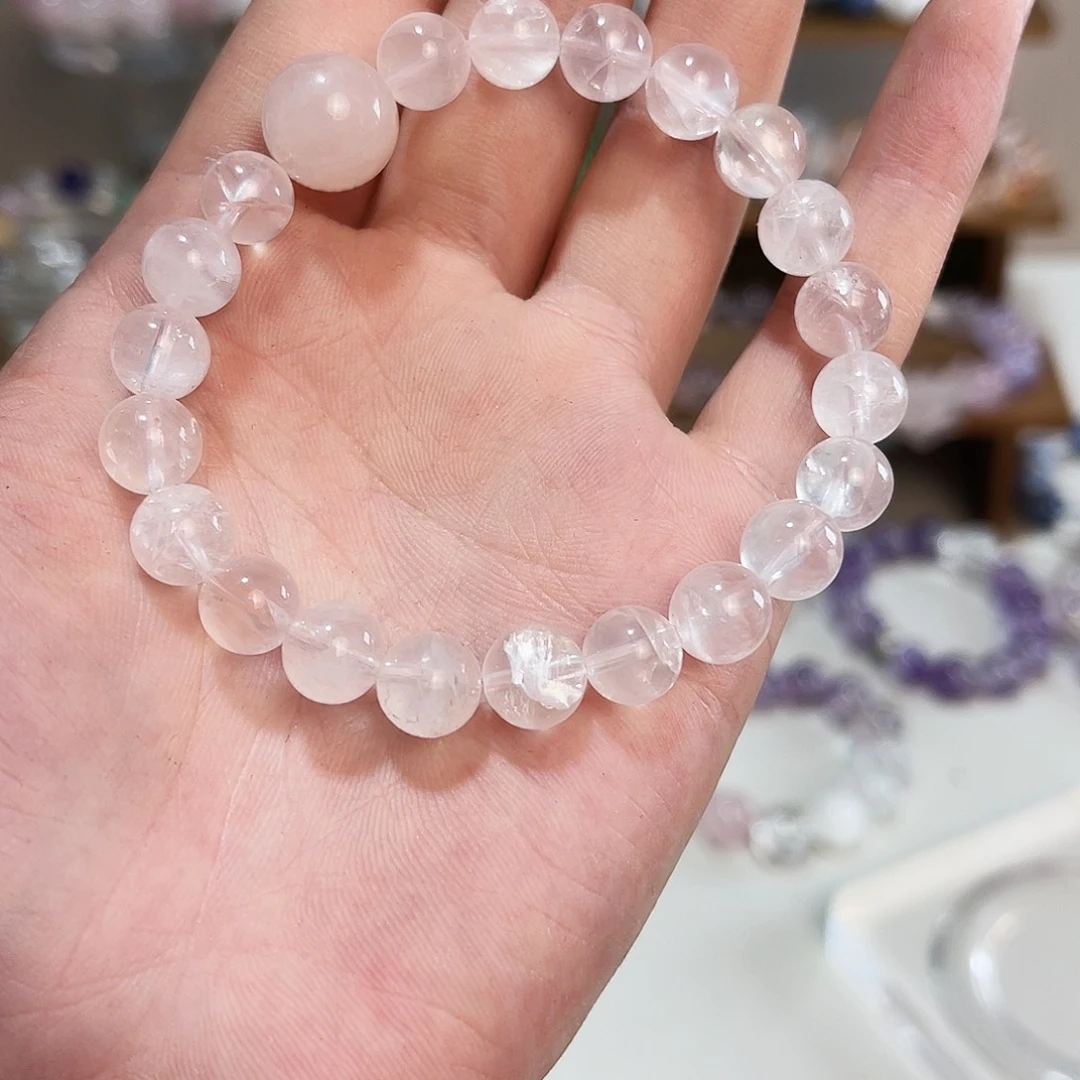 水晶手链未镶嵌粉阿塞