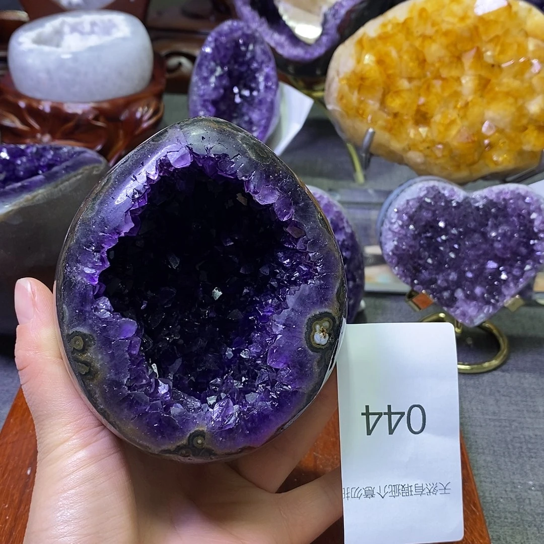 未镶嵌紫晶珠宝半成品