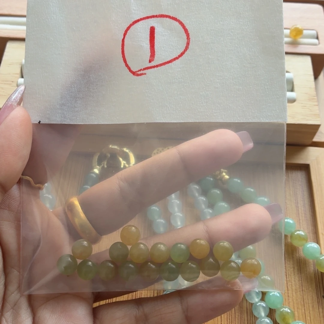 定制翡翠未镶嵌翡翠珠链