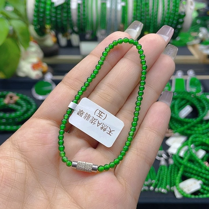 翡翠手链未镶嵌圆珠手链3