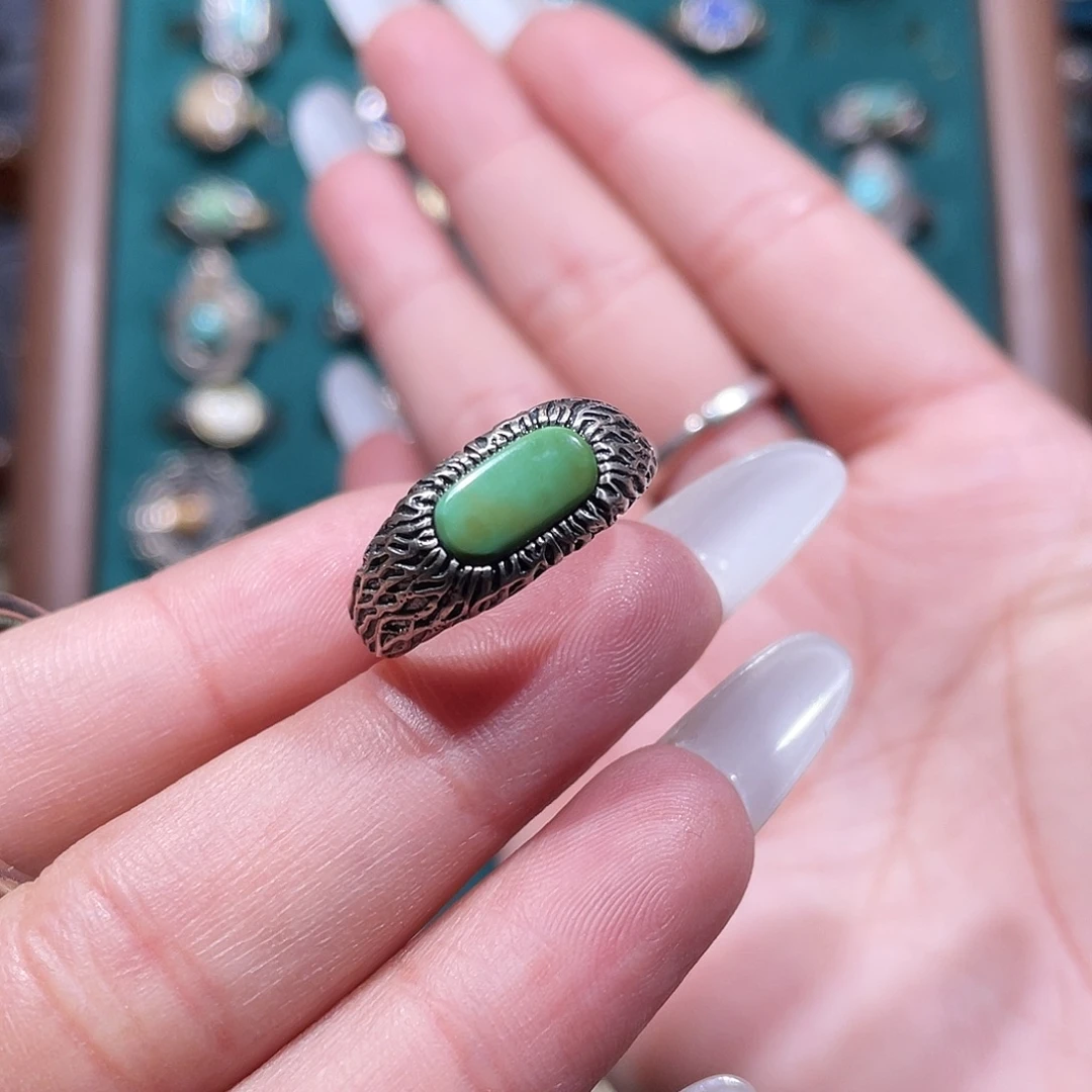 c***o绿松石银S925镶嵌戒指戒指