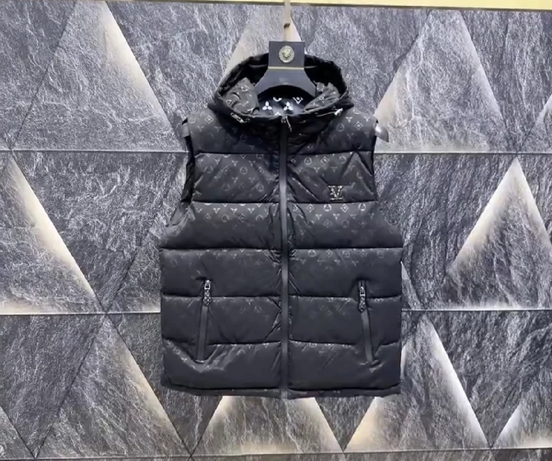 秋冬季新款男士时尚休闲百搭连帽棉马甲修身轻奢