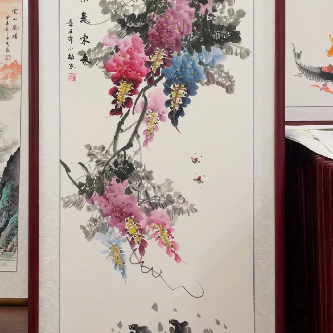 国画带框尺寸63*123厘米