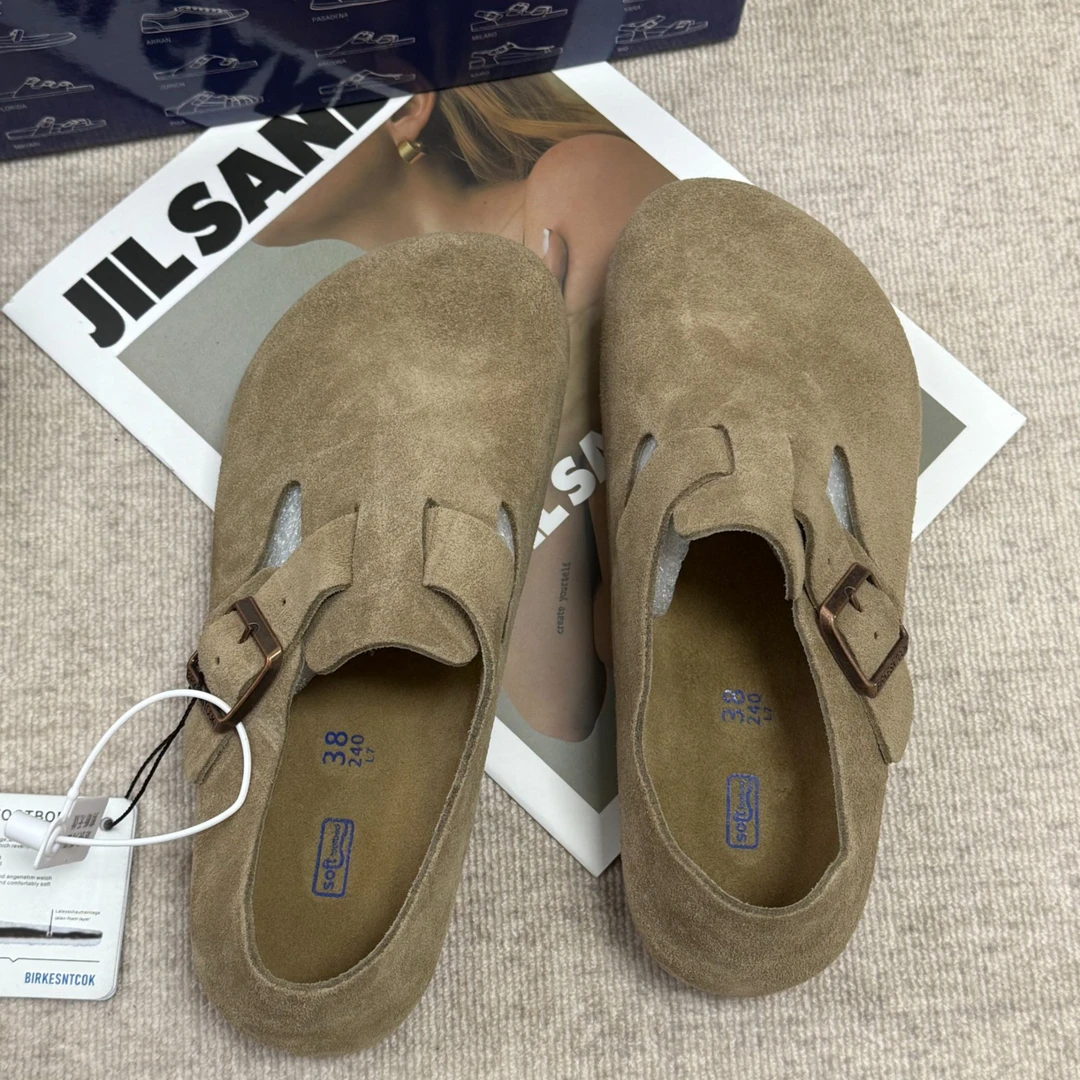 德国出口原单重工头层厚牛皮勃肯全包男女同款