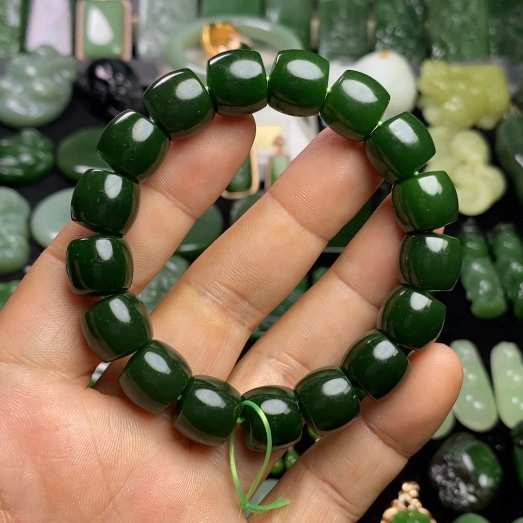 手链未镶嵌和田玉（碧玉）