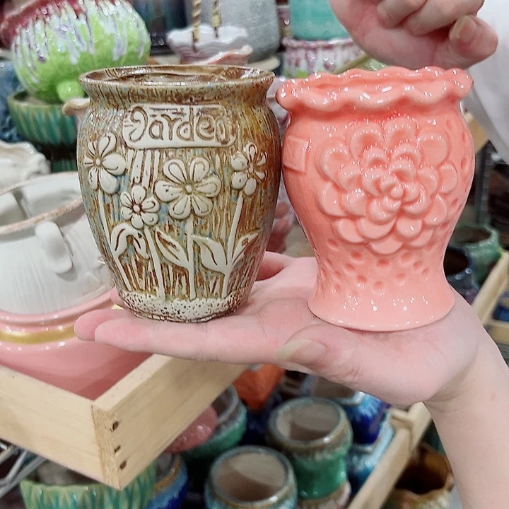 有孔.凑单10元陶瓷花盆发货！