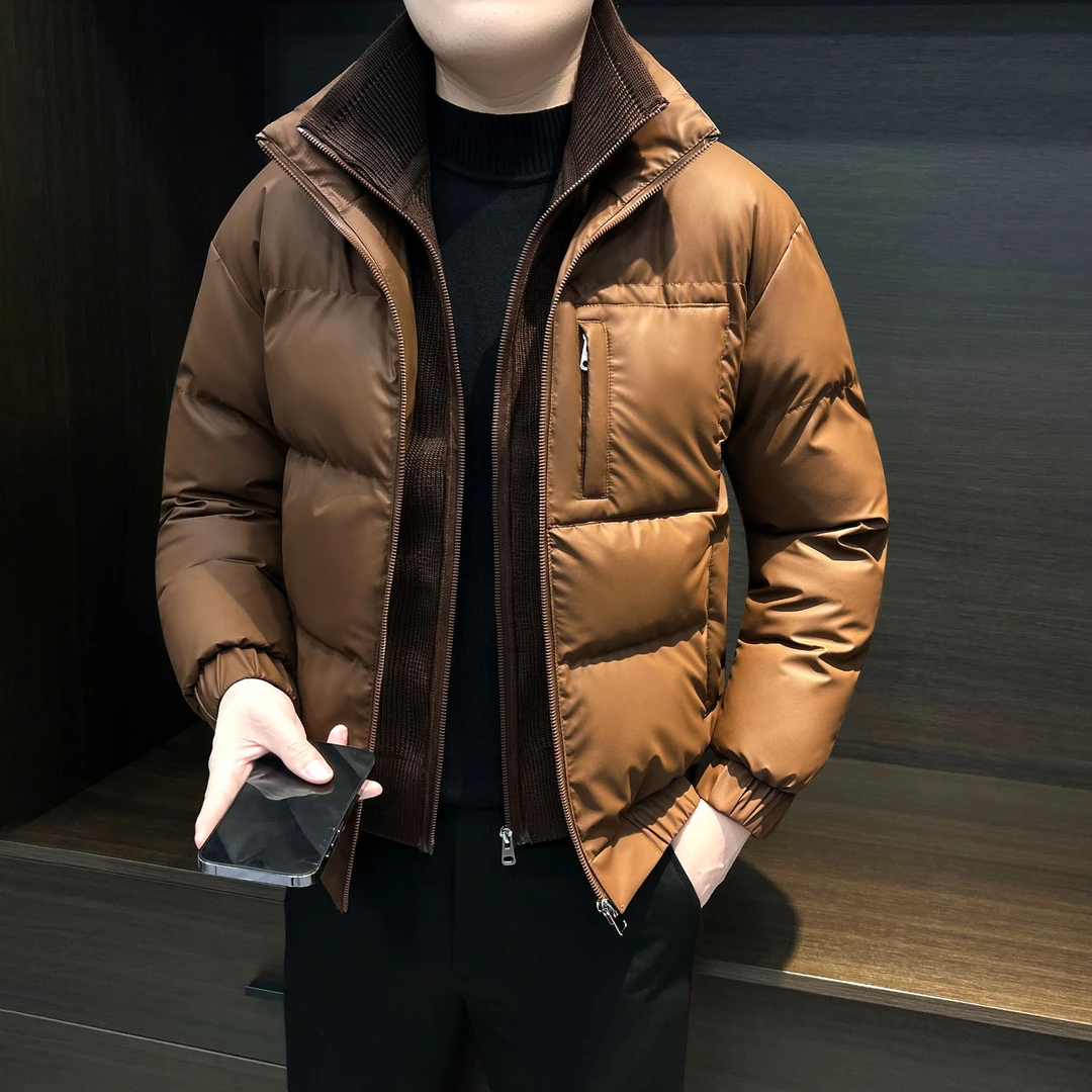 假两件棉服男款冬季爆款2025新款立领英伦雅痞风保暖男士棉衣外套