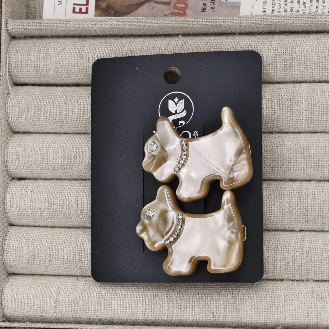 肆伍陆 2649鸭嘴夹原创设计瑞丽风发夹百搭轻奢边夹