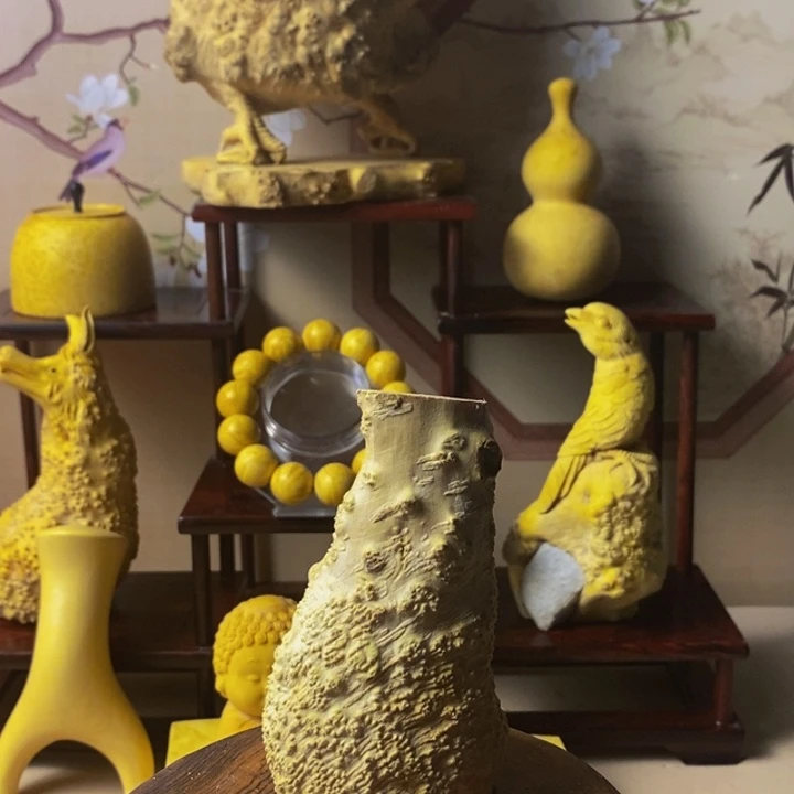 木***艺黄杨木亲呀啊件手把件