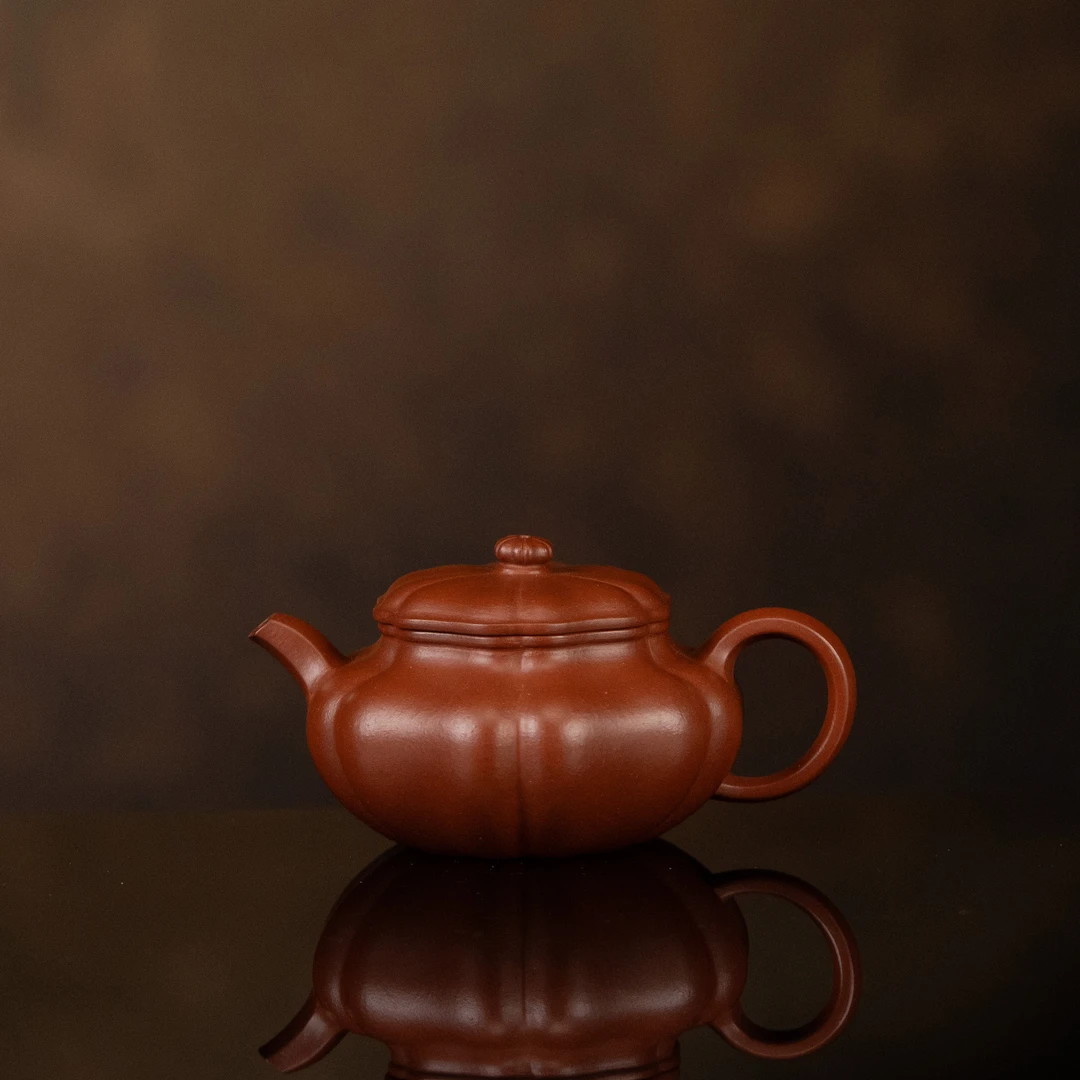 【利贞l葵仿古】原矿朱泥约130cc手工制宜兴茶壶茶具FX