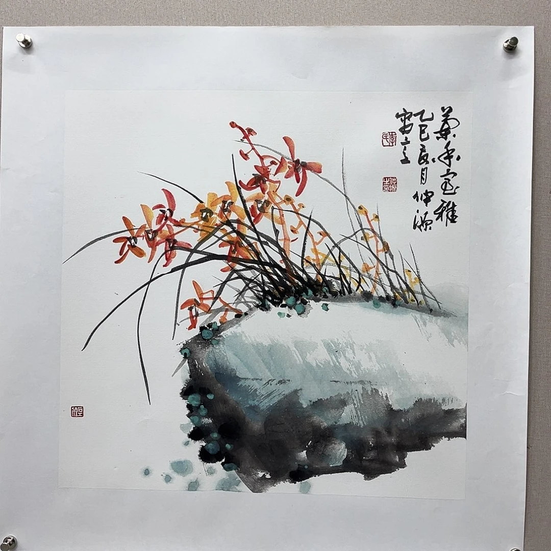 国画艺术家真人手绘