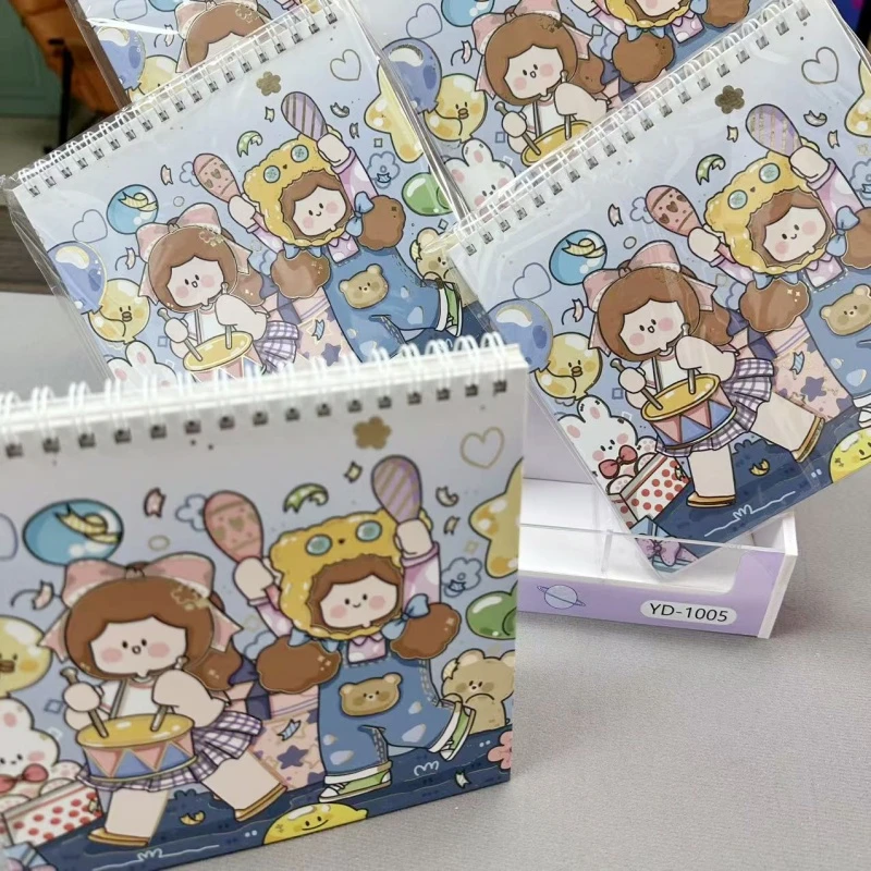 语闲阿果卡通可爱少女手帐离型本A4A5图鉴本创意文具手绘双面离型