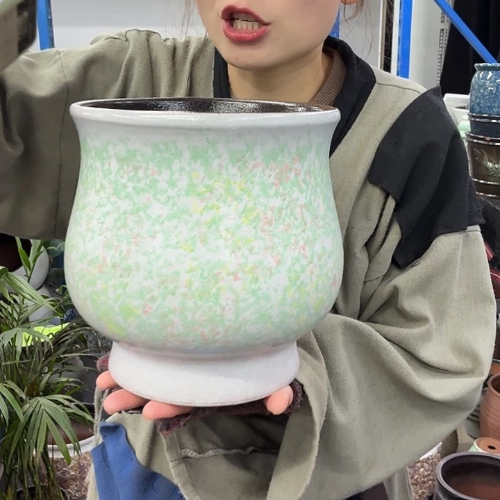 19×21 -粗陶花盆有孔-买买买